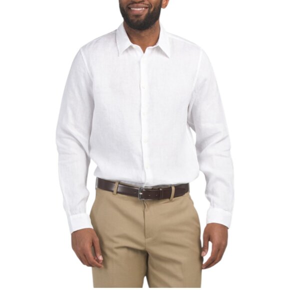 THEORY Linen Irving Long Sleeve Shirt